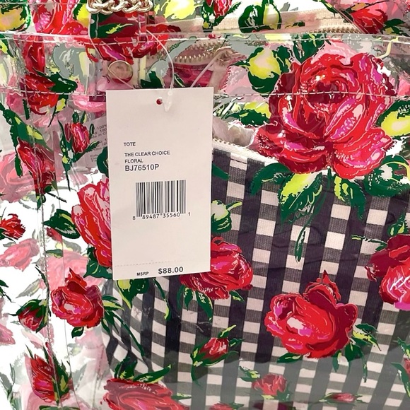 📌 Betsey Johnson 2 Pc Rose Floral Tote Bag - Picture 7 of 7